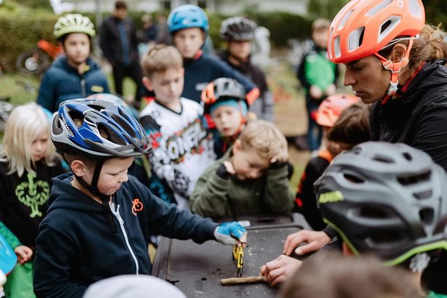 Kinder-MTB-Gruppe des EBE-Racing Teams